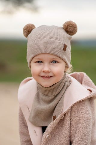 Kids' Knit Baby Beanie Cashmere Blend - 1-3Y / Creamy Beige