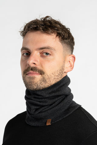 Knit Merino Liner Neck Gaiter for Men - One size / Dark Gray