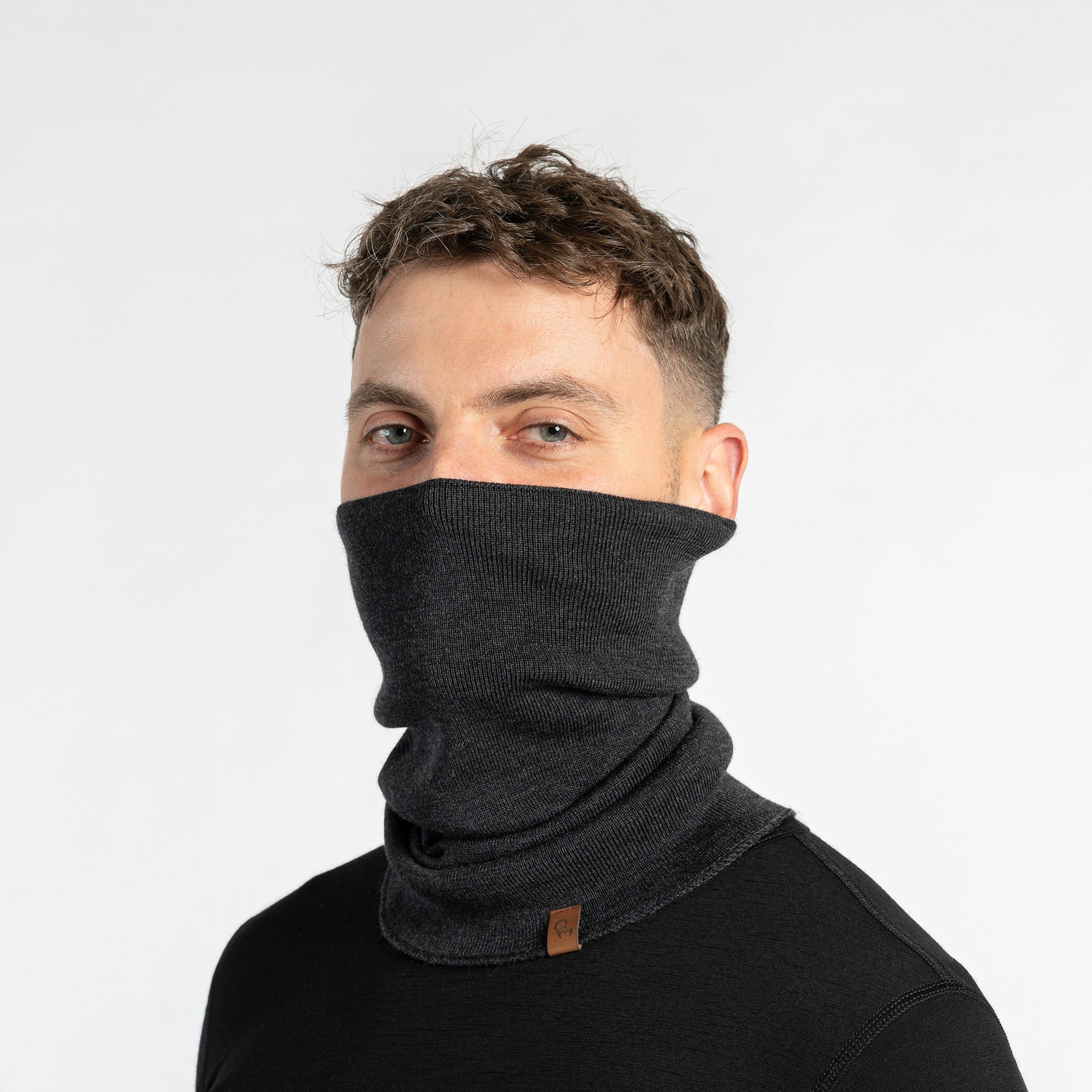 Knitted Merino Wool Neck Gaiter For Men ❤️ menique - MENIQUE