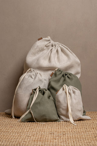 Breathable Linen Travel Storage Bag - Apparel / Natural