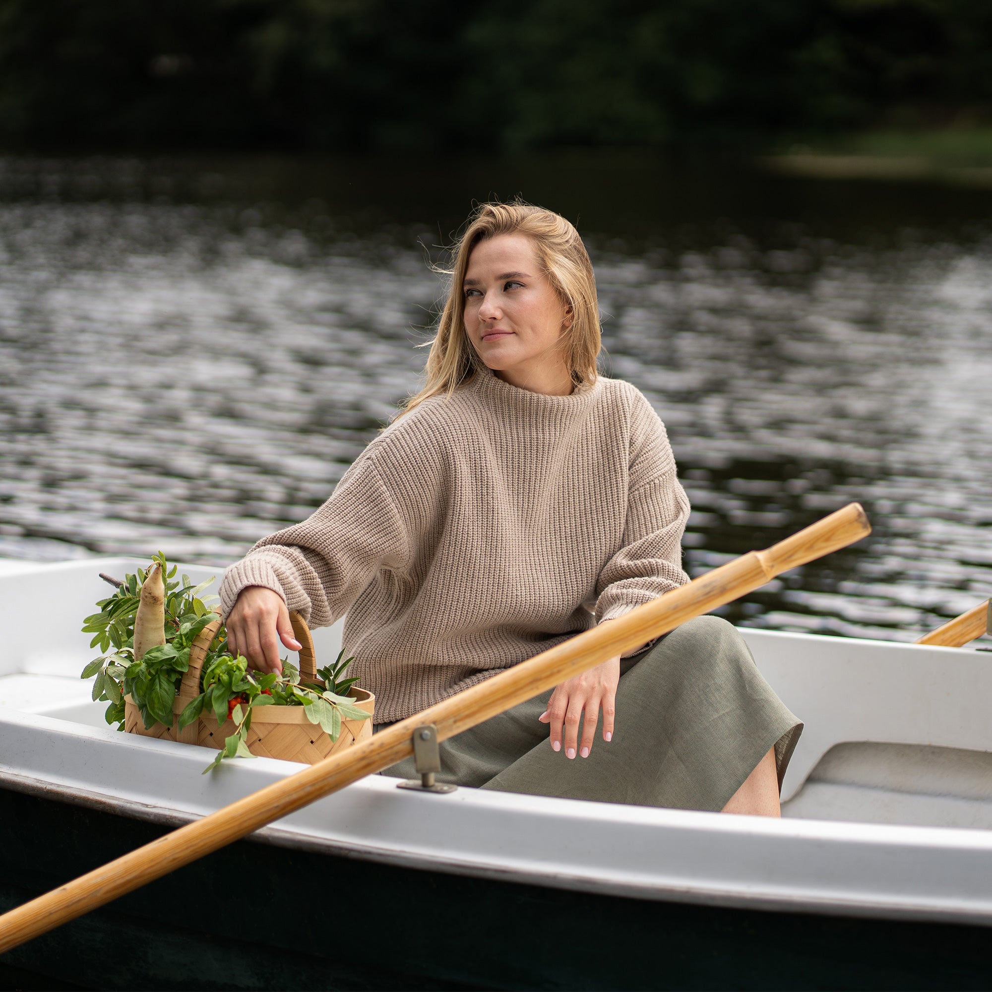 IENA 【RIVIERA CASHMERE】ニットキャップ&アームウォーマー Relaxed Cashmere Sweater NOA ❤️ menique - MENIQUE