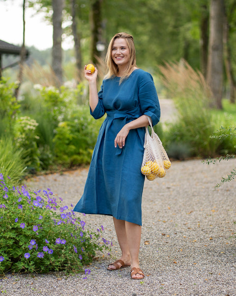 3/4 Sleeve Obi Wrap Dress Miley