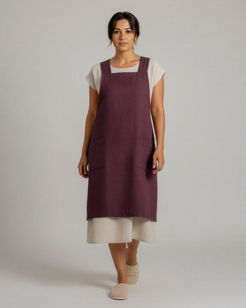 low classic apron dress LOW CLASSIC apron style midi dress