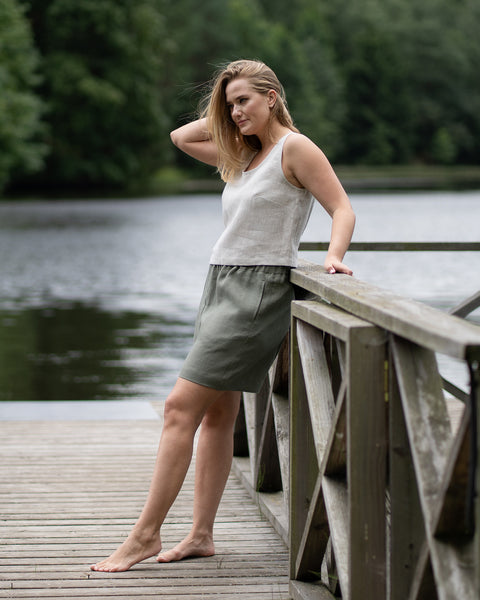 Linen Bermuda Shorts Demi