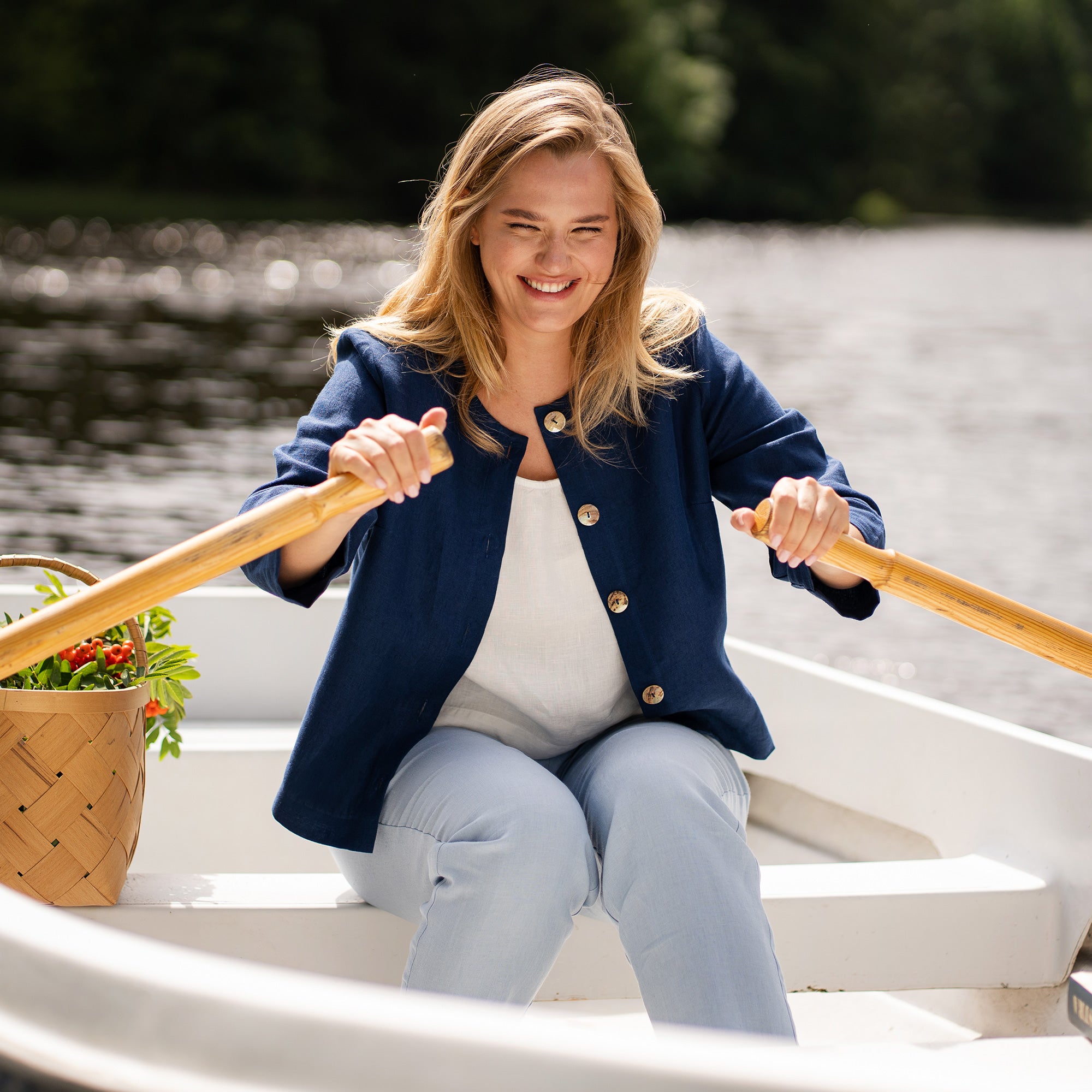 European 100% Linen Jacket Alice❤️ menique - MENIQUE