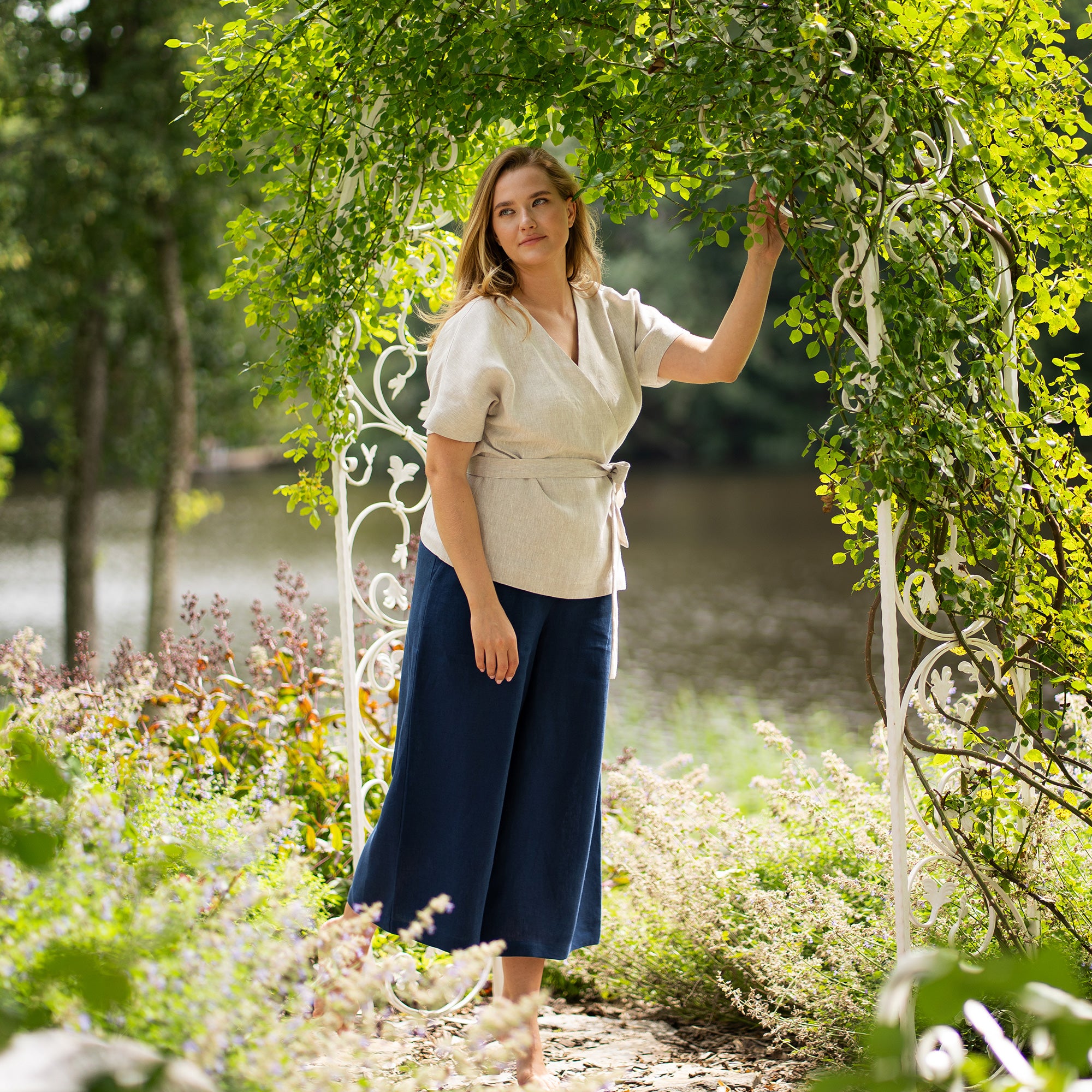 Women's Linen Culottes Lana❤️ menique - MENIQUE