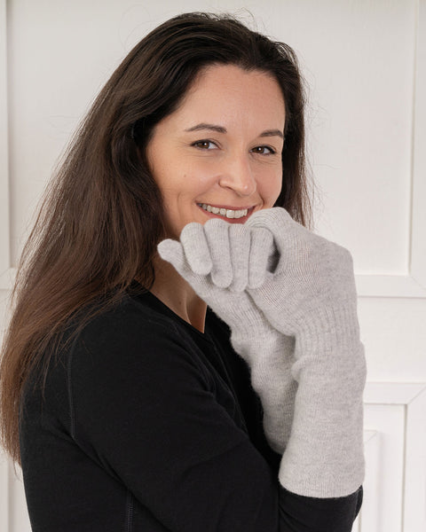 Women&#39;s Knit Long Gloves Merino &amp; Cashmere