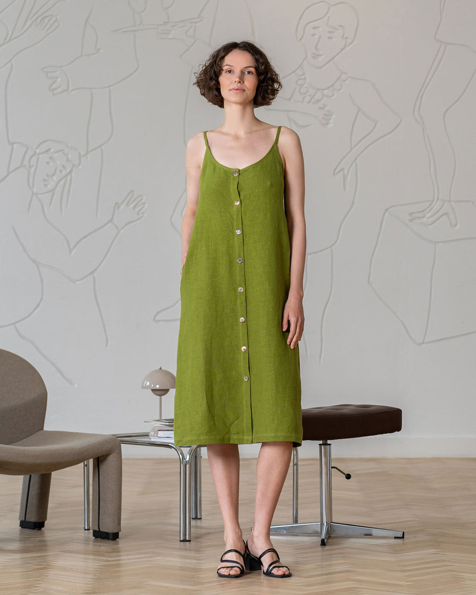 Linen Strap Dress Hope Linen Strap Dress Hope