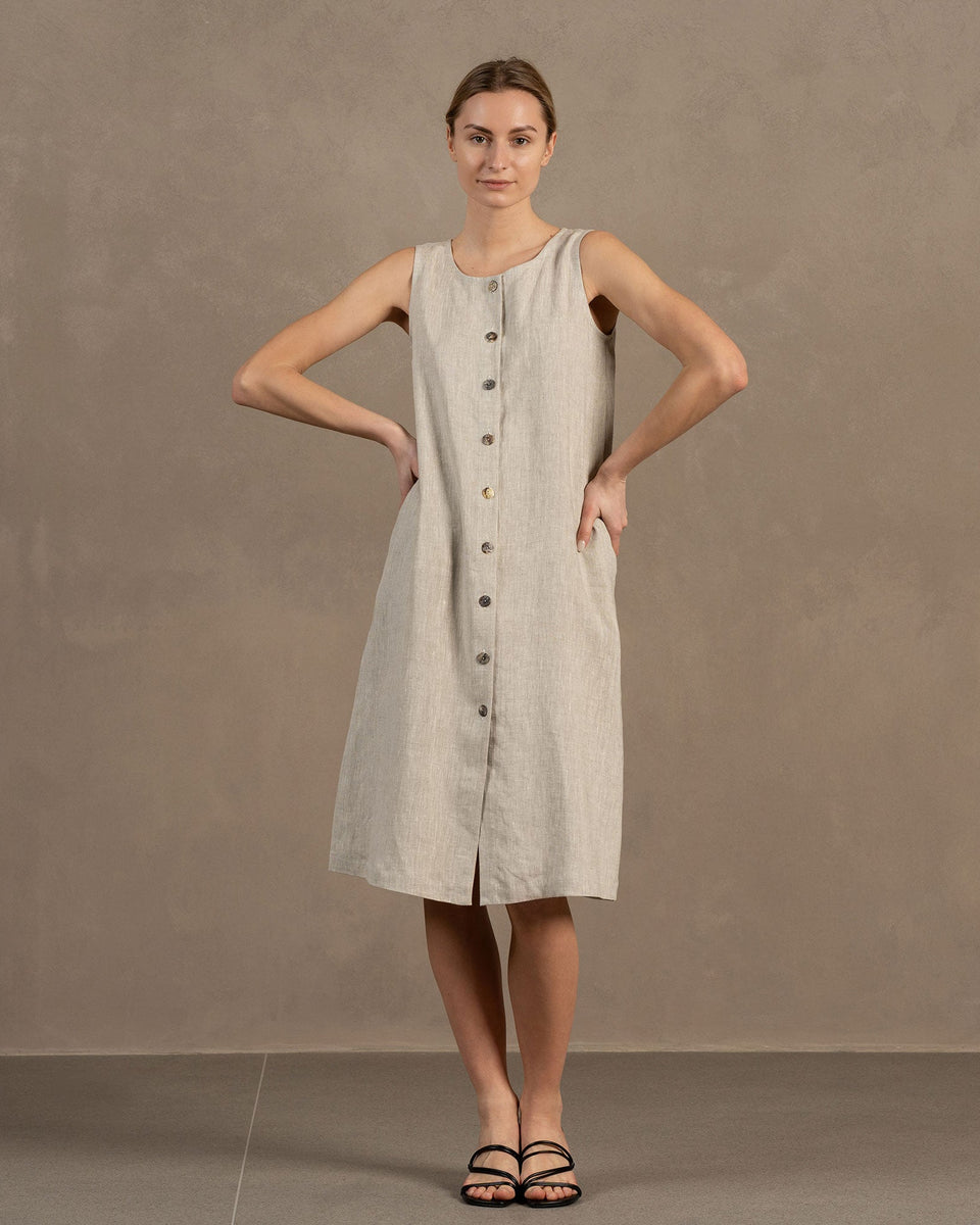 Button Down Dress Faith M / Storm Blue Button Down Dress Faith M / Storm Blue
