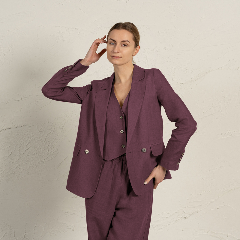 Women's Linen Semi-formal Suit Jacket Quin ️ menique