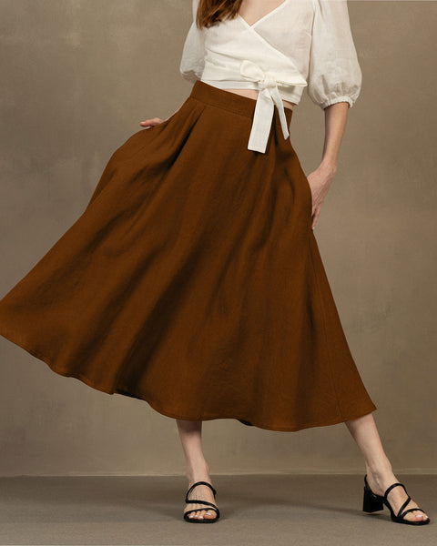 Linen Circle Skirt Evelyn