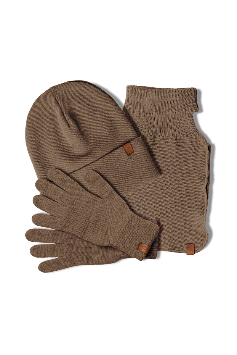Winter Men's 3 Pieces Set Knitted Wool Hat Scarf Gloves Daily