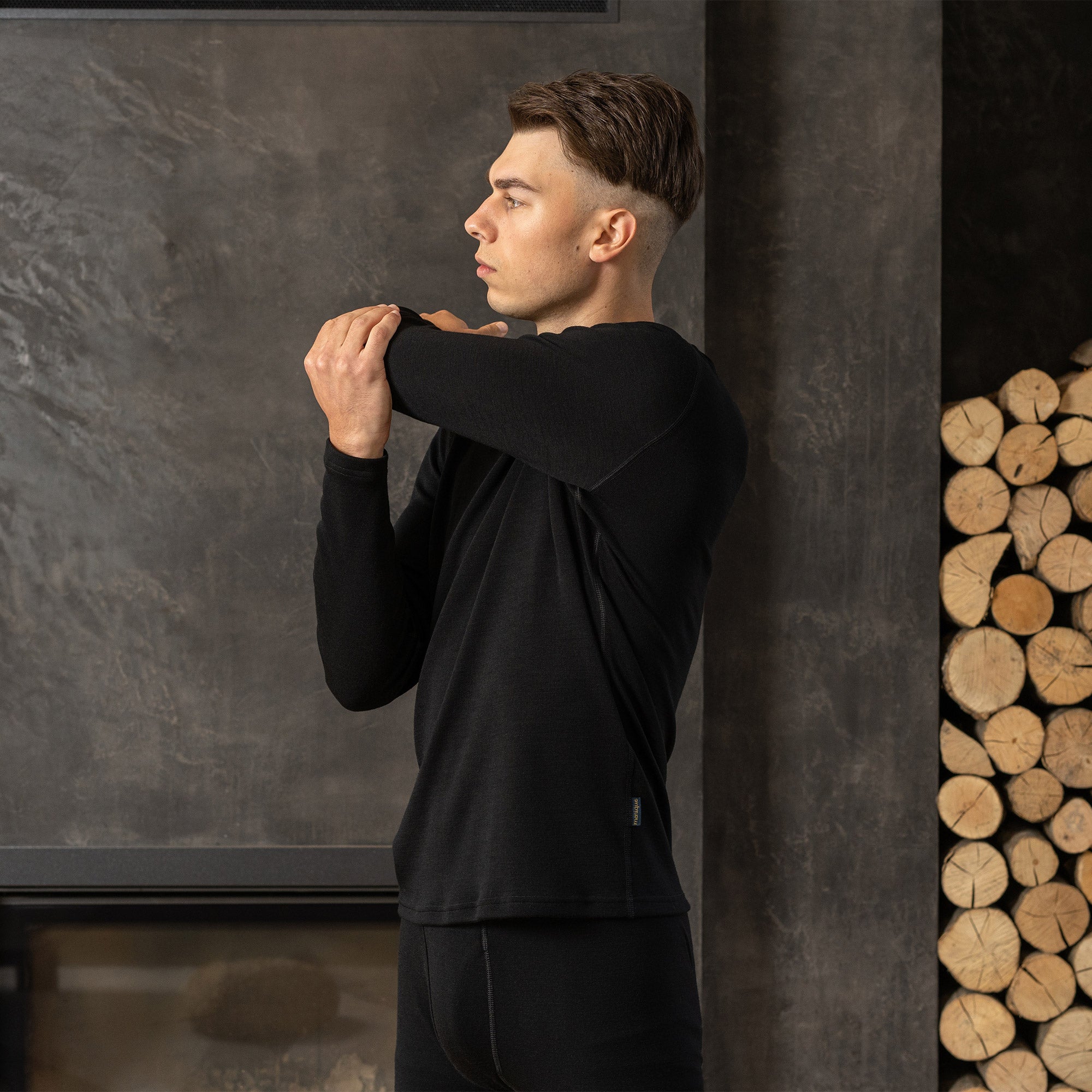 Men's Merino 250 Long Sleeve Crew Black | menique