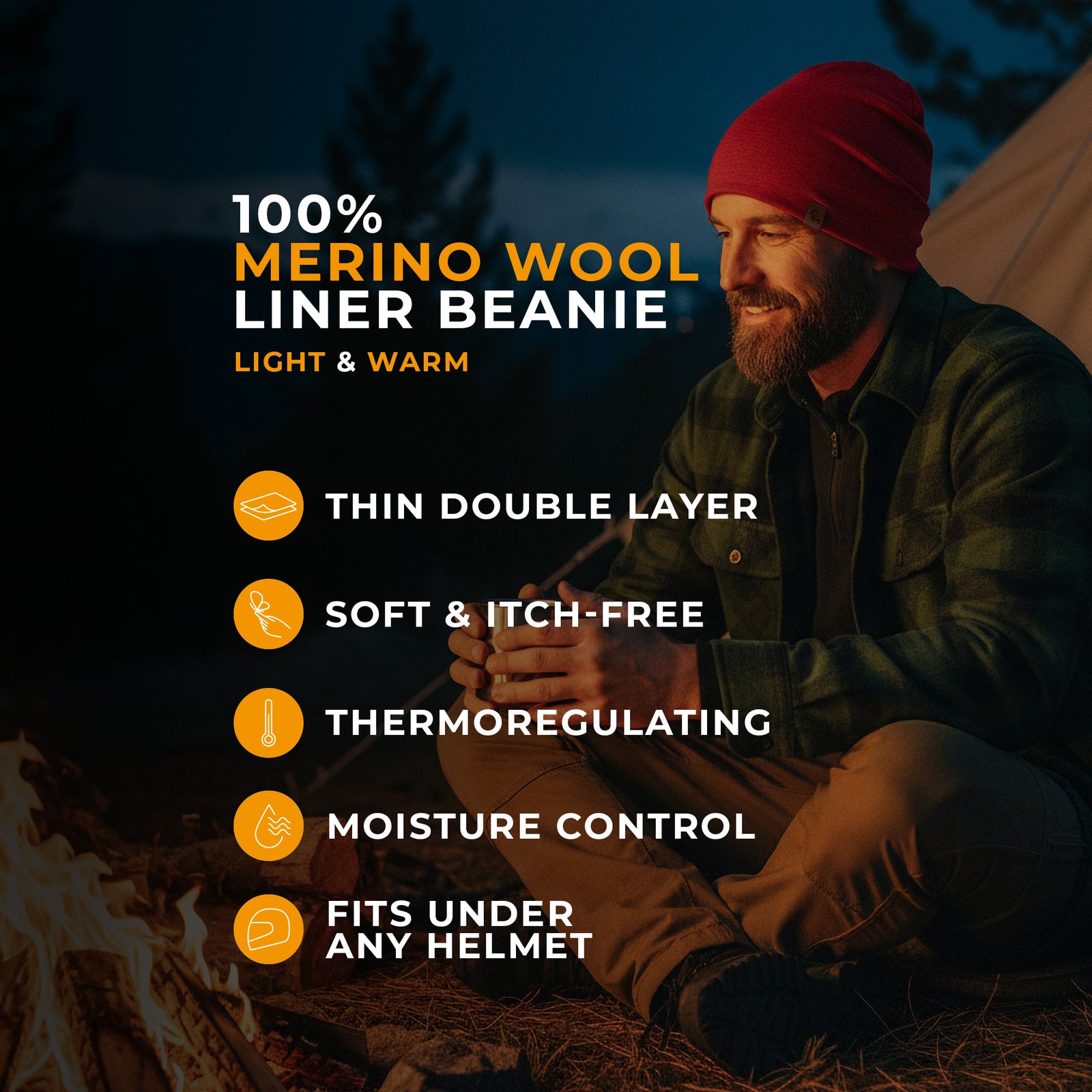 Men's Merino Beanie Perfect Grey