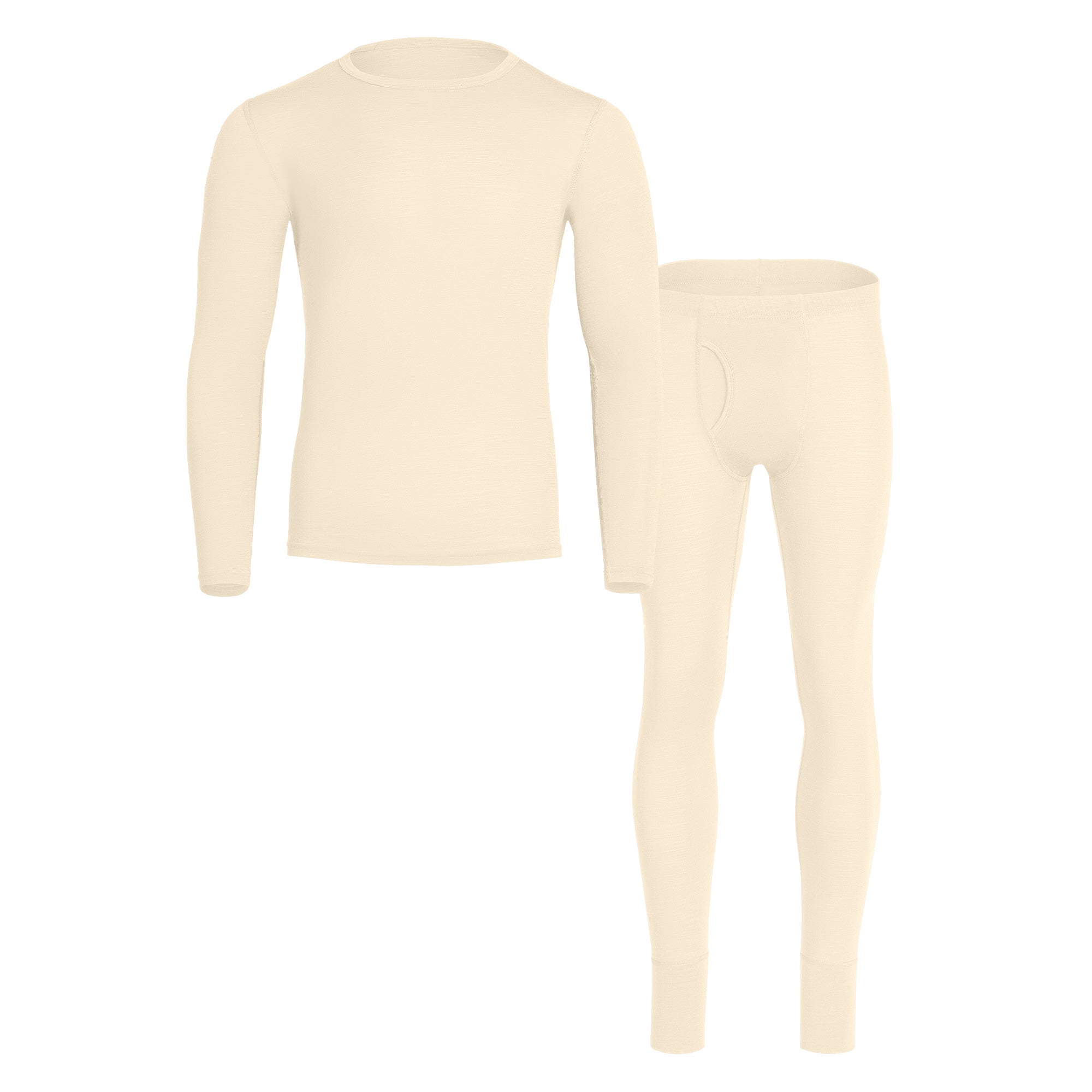 Men's 160 Long Sleeve & Bottom 2-Piece Natural