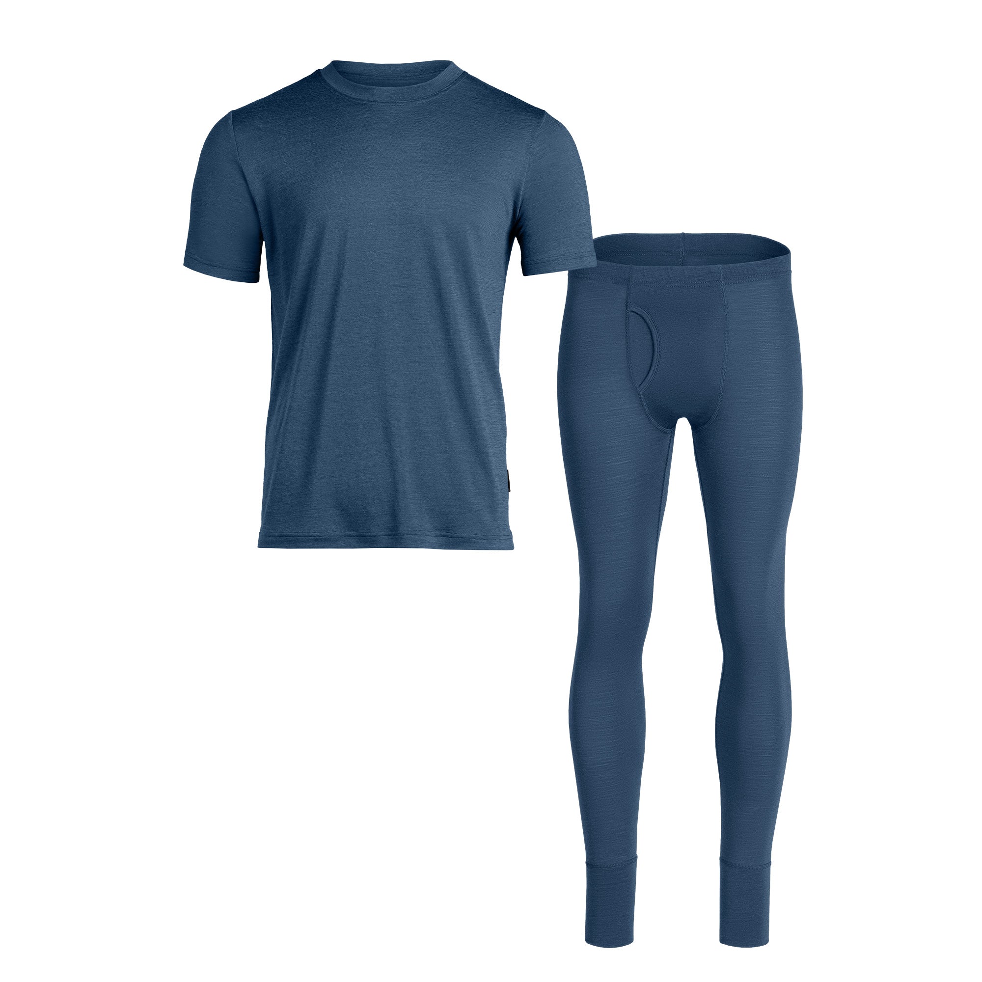 Men's 160 Merino Set of Short Sleeve & Bottom Denim