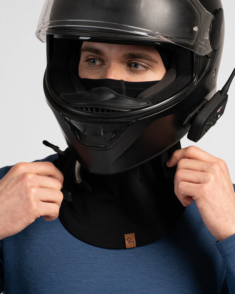 balaclava for motorcycle helmet Women's Full Face Cover Balaclava - 100% Merino Wool Balaclava, 4in1 Balaclava, Winter Balaclava - Black