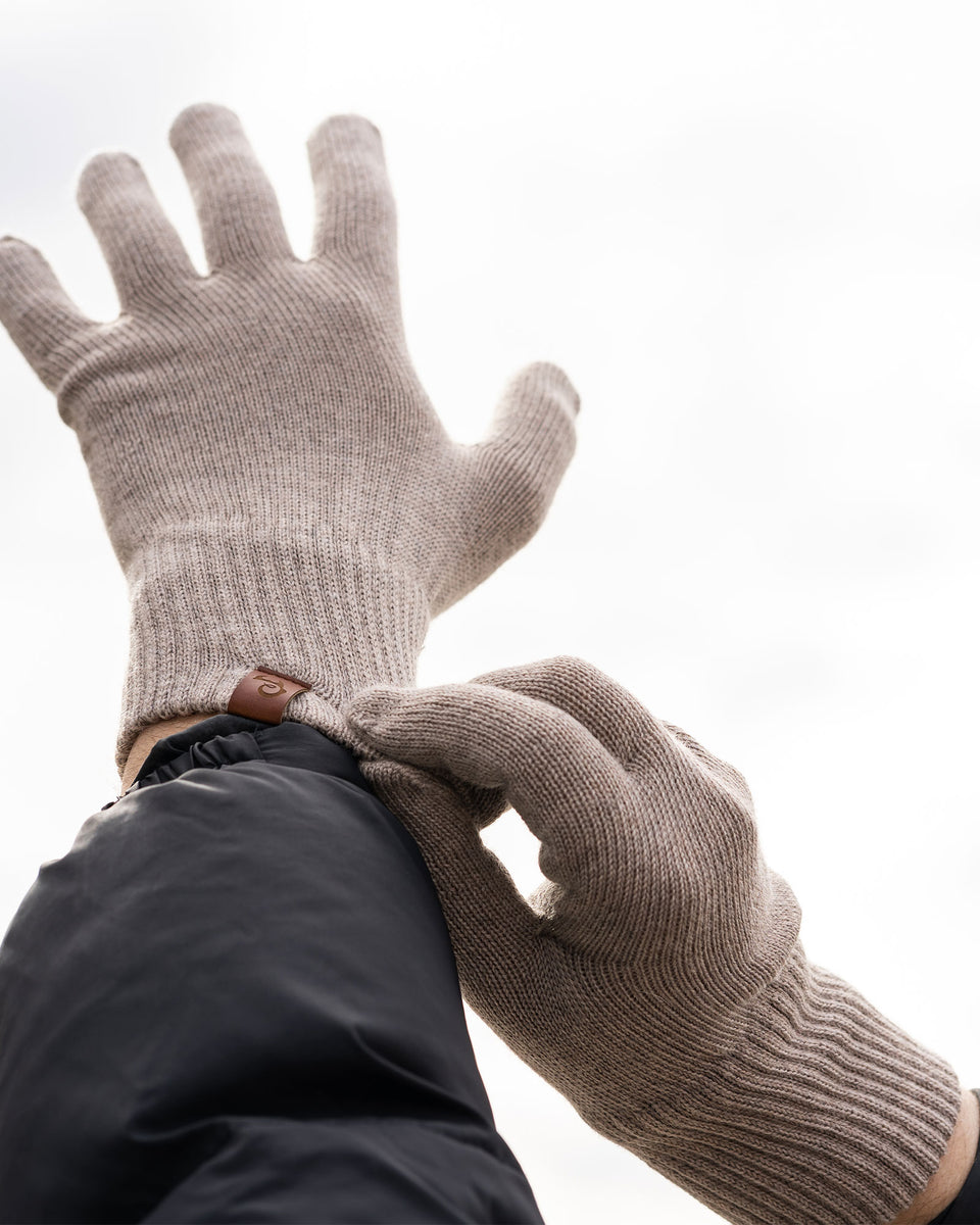 Men's Knit Gloves Merino One Size / Creamy Beige