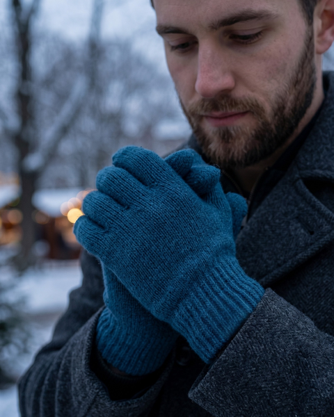Natural Wool Men's Gloves