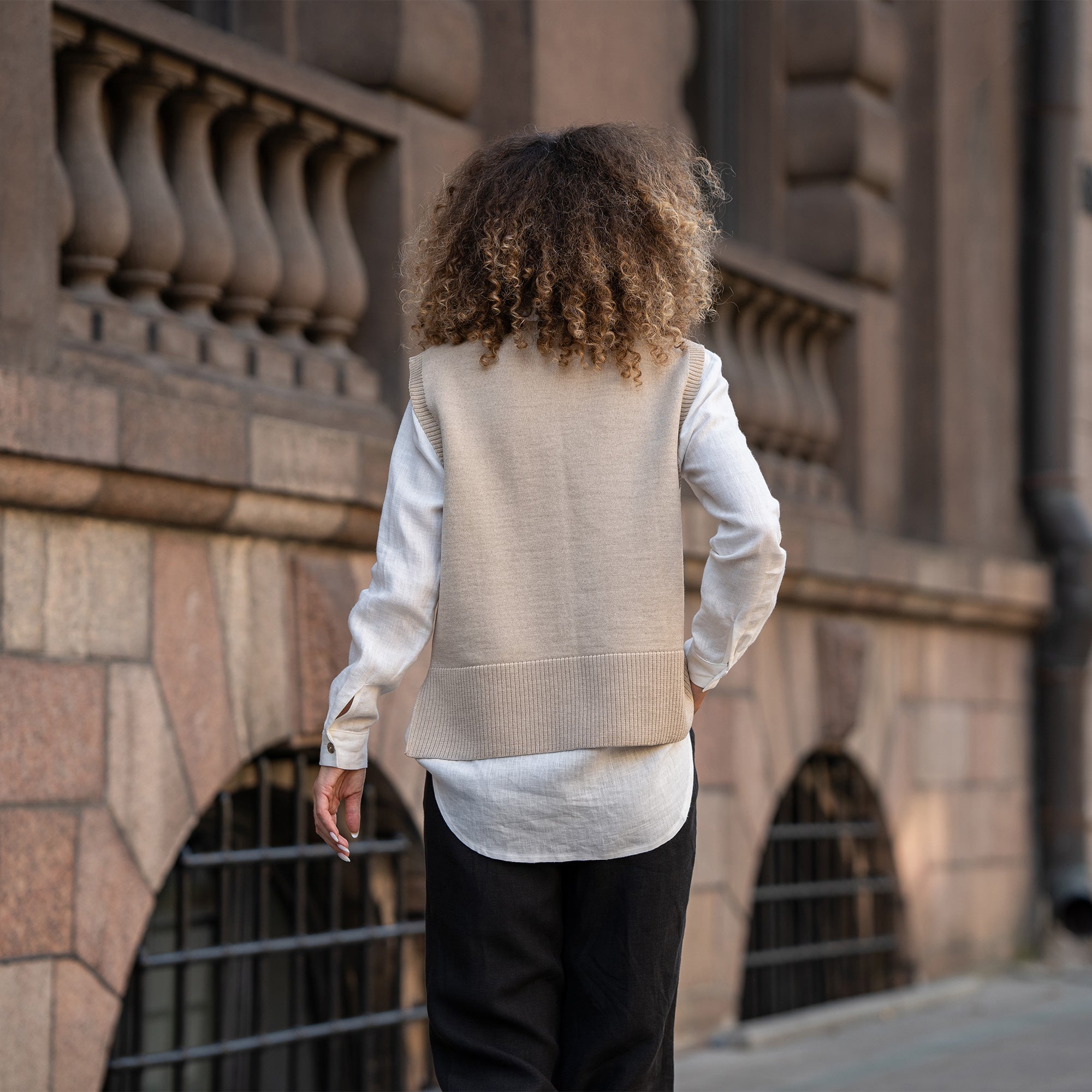 Women's Merino Wool Vest Beige❤️ menique - MENIQUE Women's Merino Wool Vest Beige❤️ menique - MENIQUE