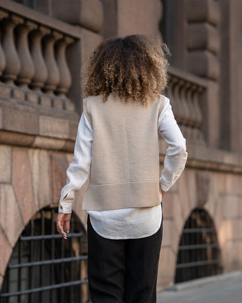 Merino Wool Knit Vest for Women Isla