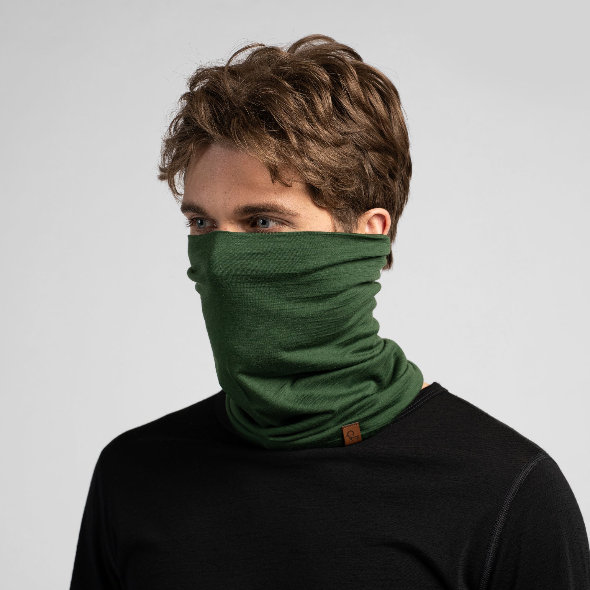 Men's Virgin Merino Neck Gaiter Perfect Grey | menique - MENIQUE