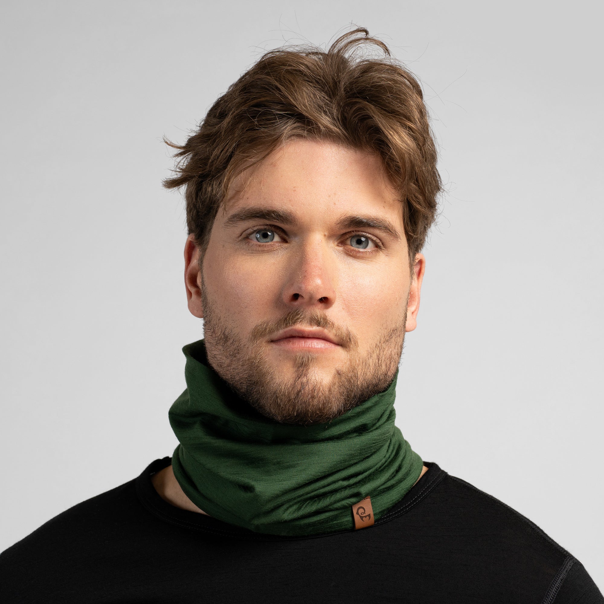Men's Australian Merino Neck Gaiter Denim | menique - MENIQUE