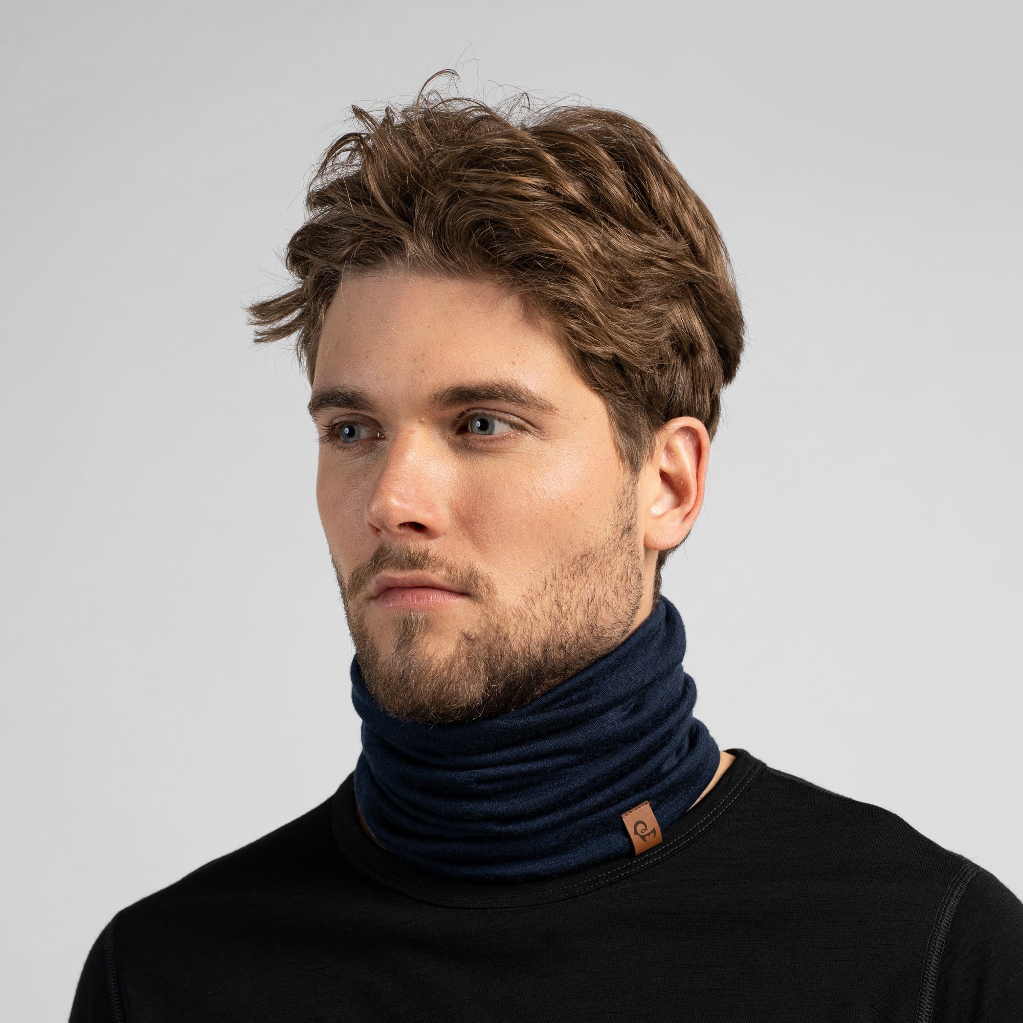 Men's 160gsm Merino Neck Gaiter Black | menique - MENIQUE
