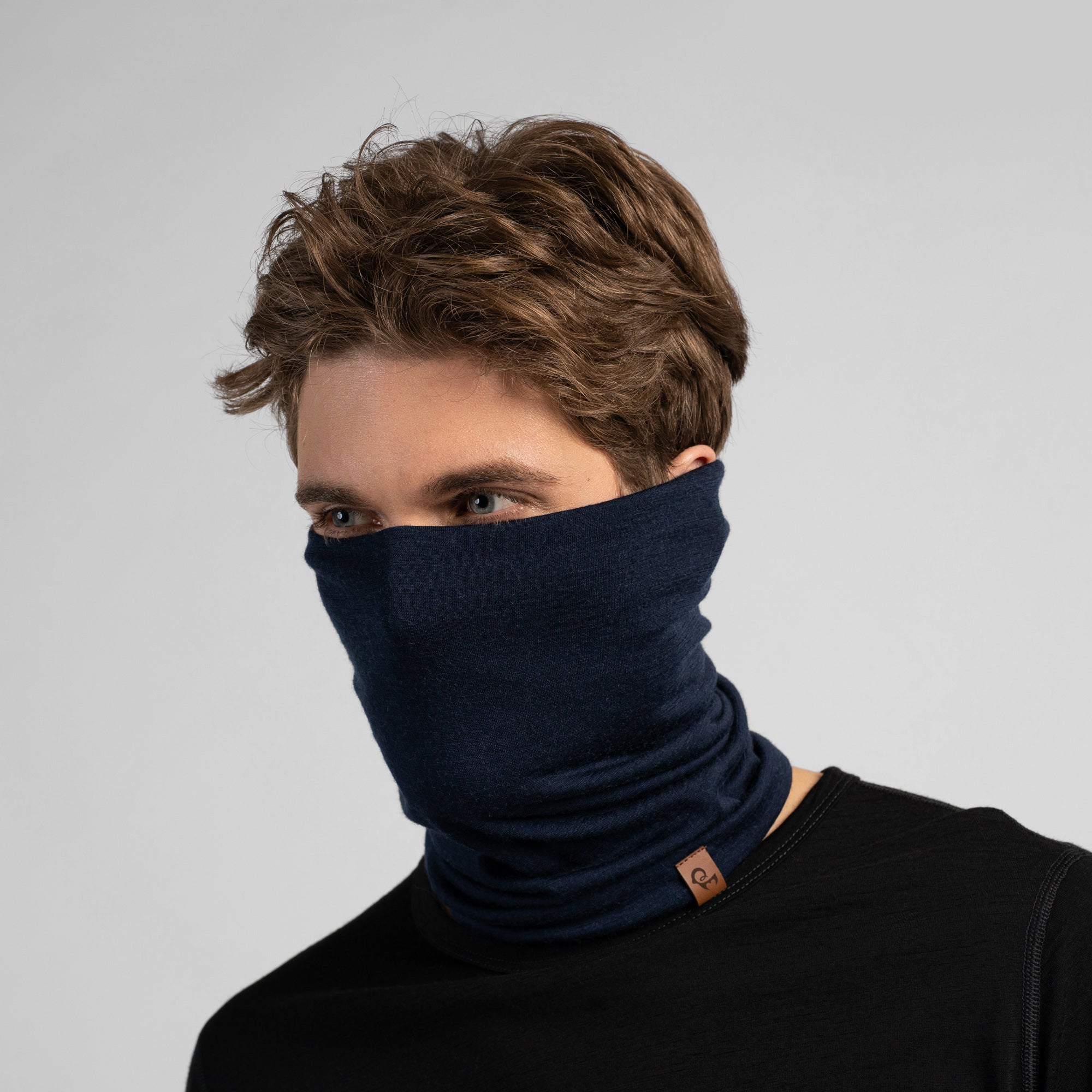 Men's Merino Neck Gaiter Navy Blue ❤️ menique - MENIQUE