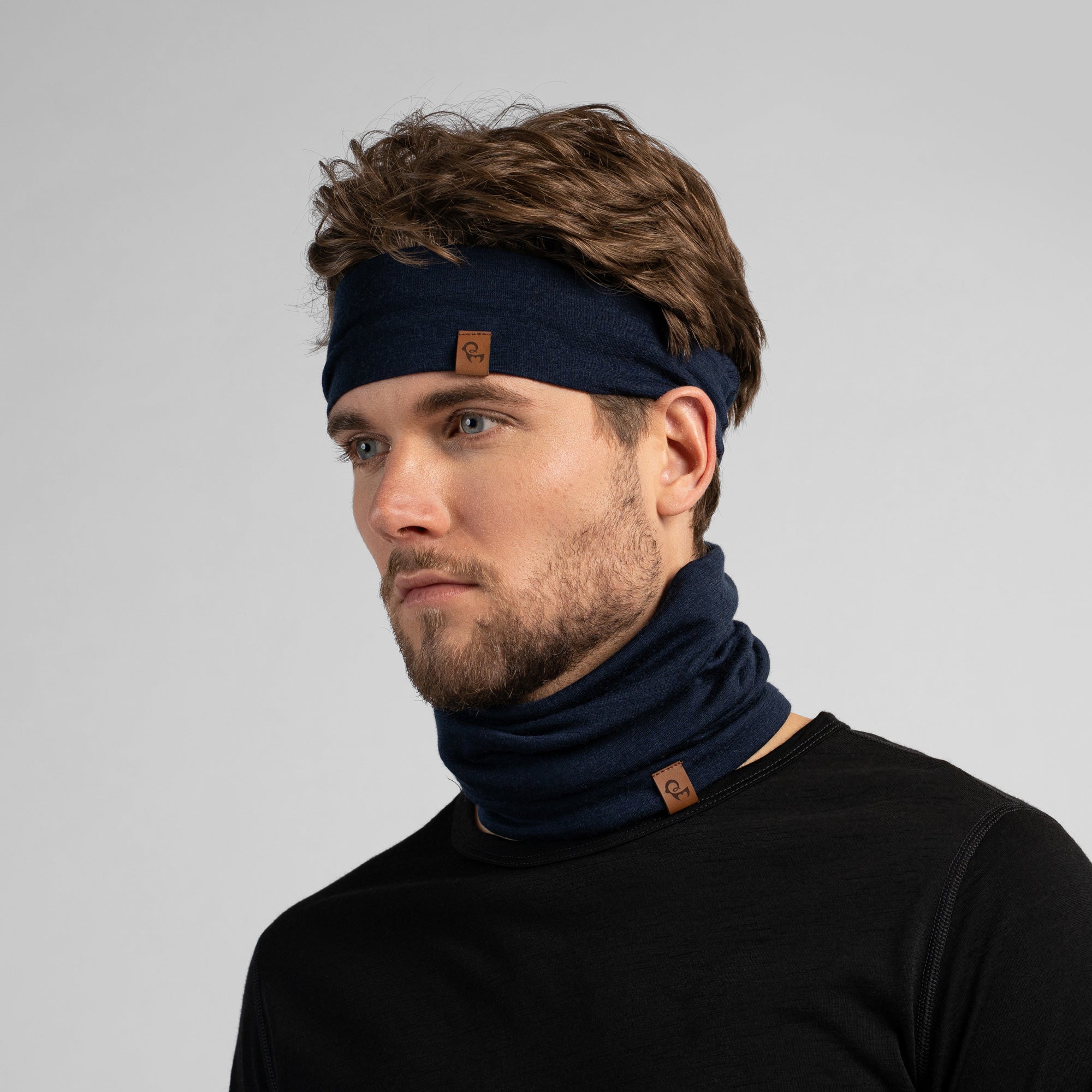 Men's Merino Neck Gaiter Navy Blue ❤️ menique - MENIQUE