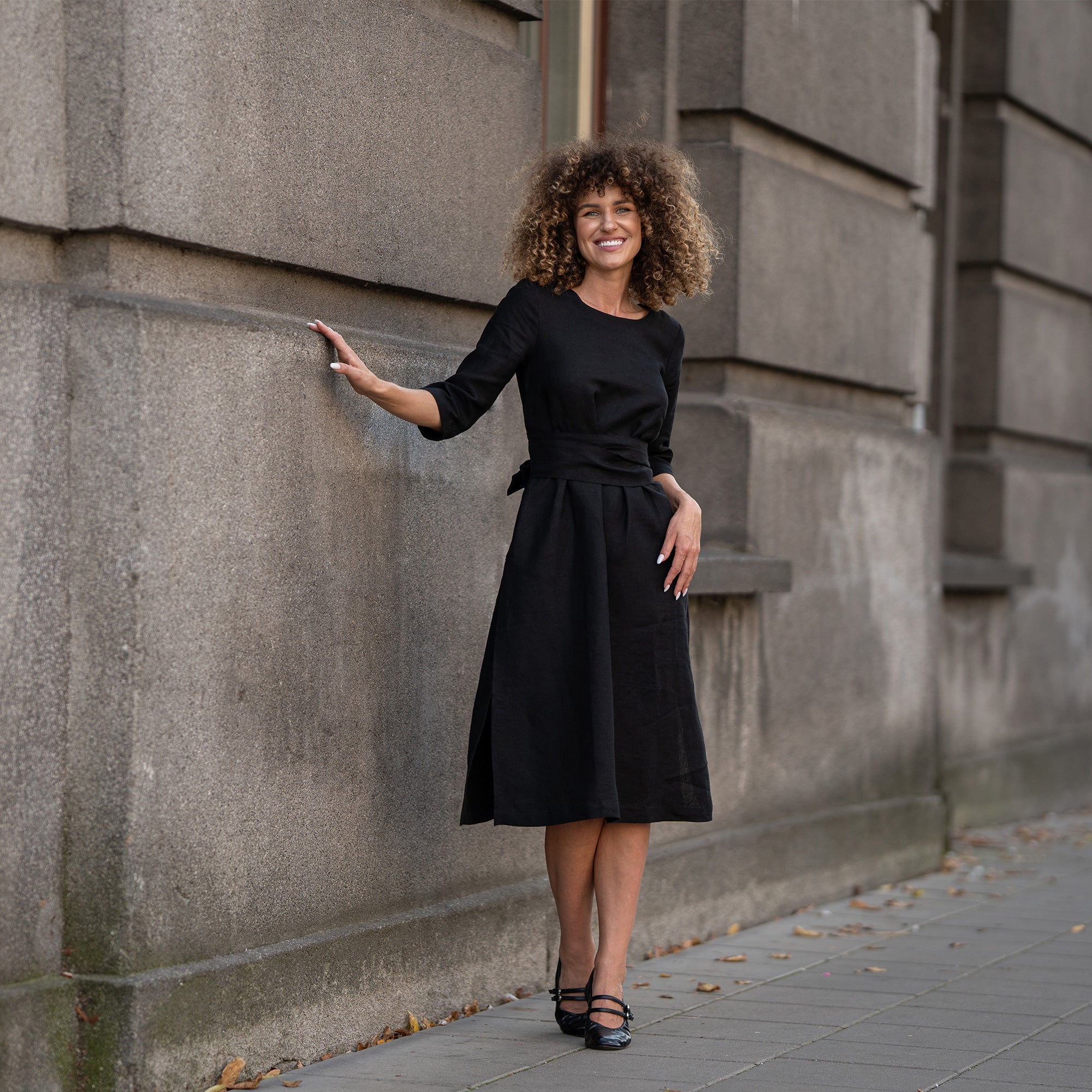 laubeblanc Belted Drape Dress