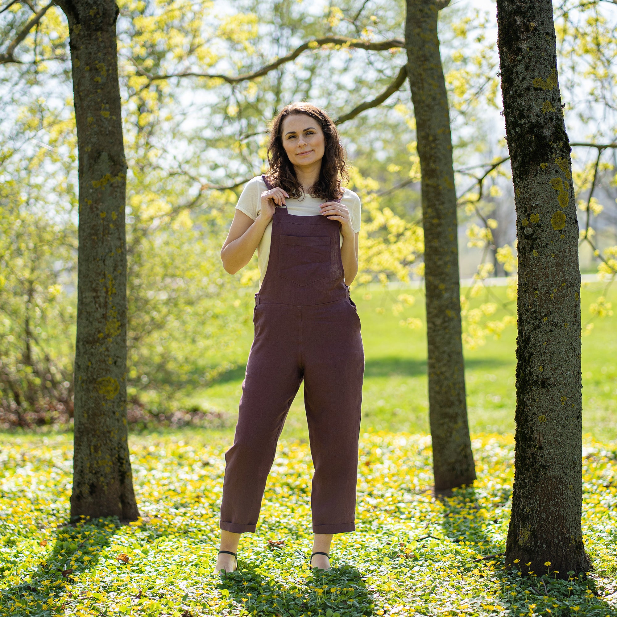 Women's Linen Jumpsuit Nicci Shadow Purple ❤️ menique