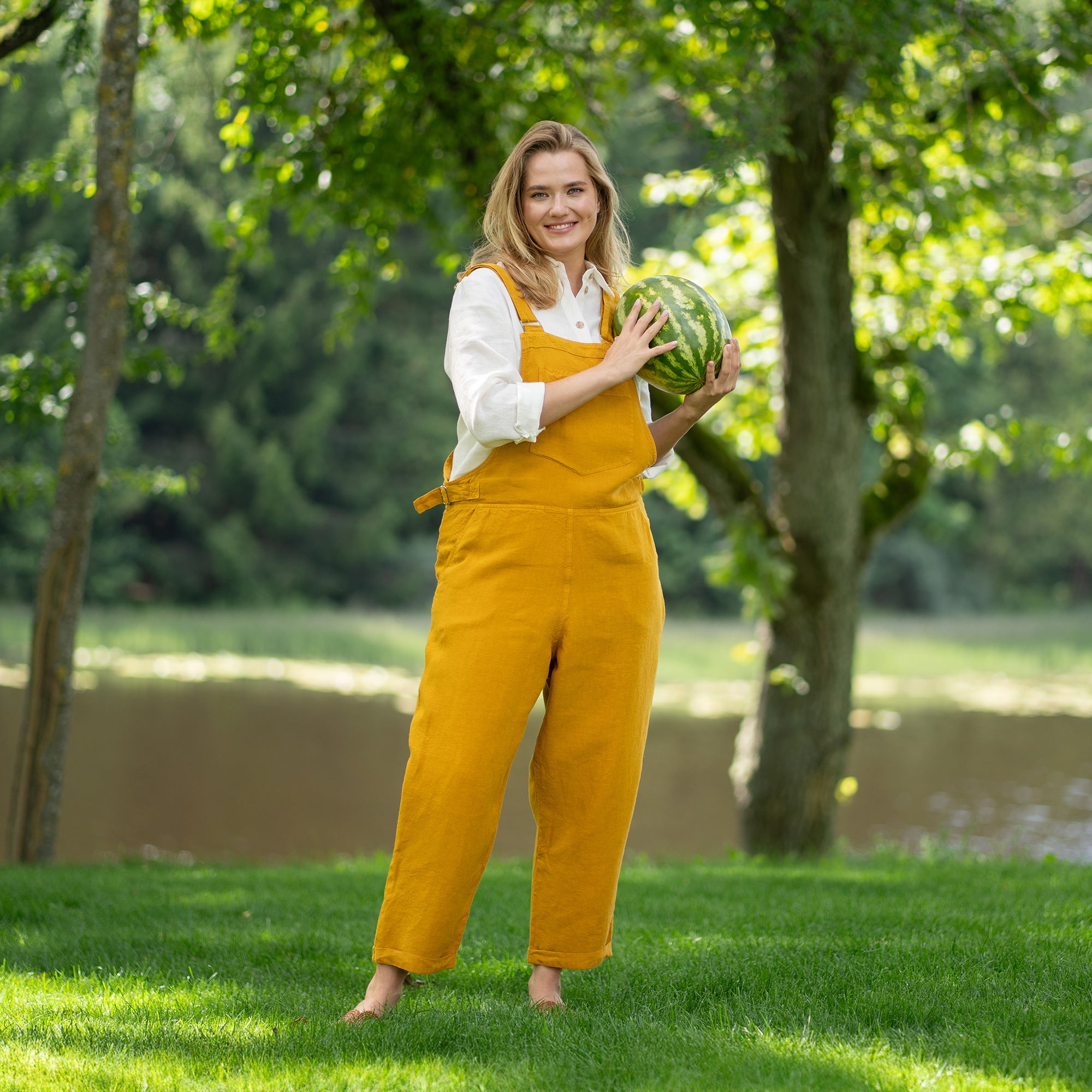 Women's Linen Jumpsuit Nicci Spicy Yellow ❤️ menique