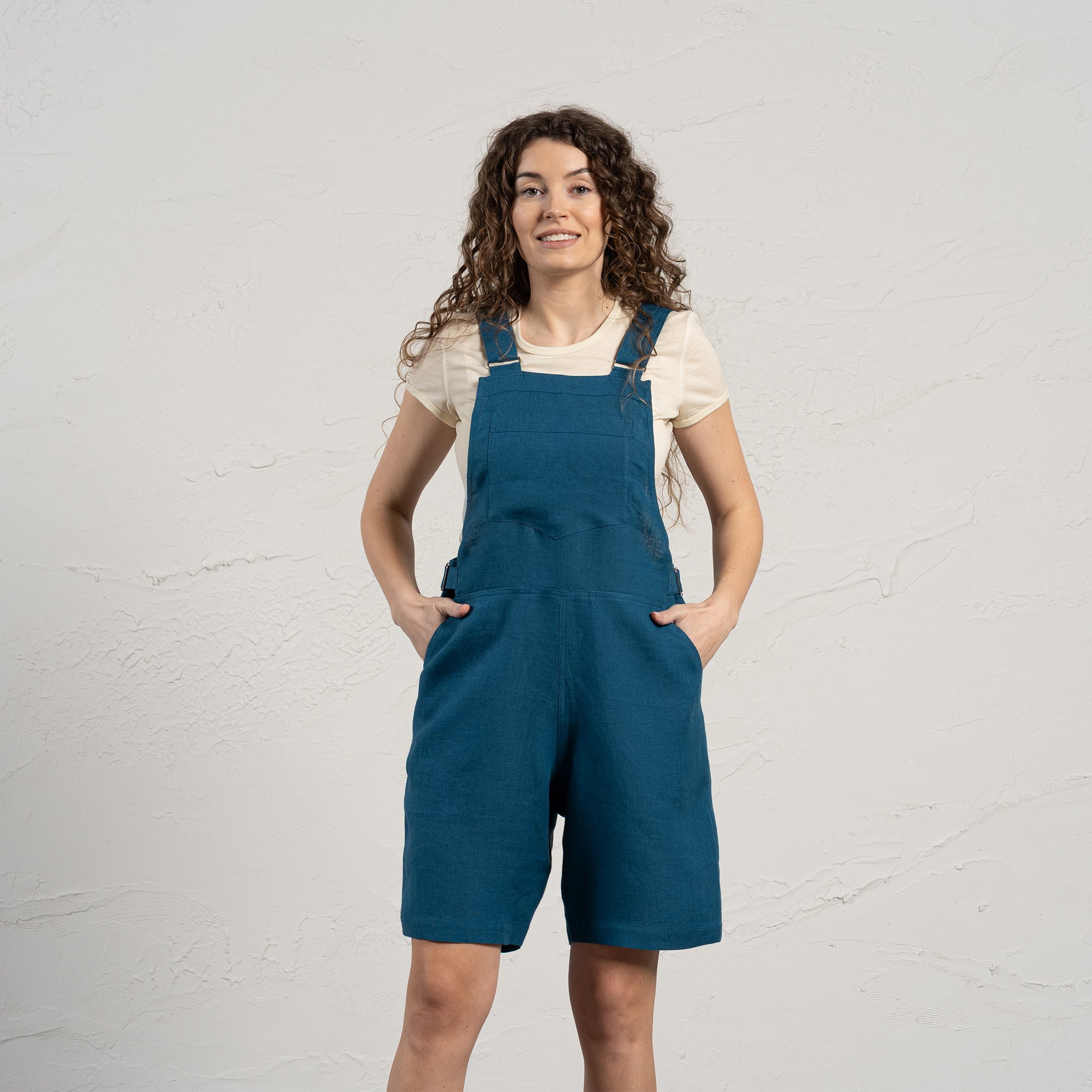 Organic 100% Linen Short Romper For Women ❤️ menique - MENIQUE