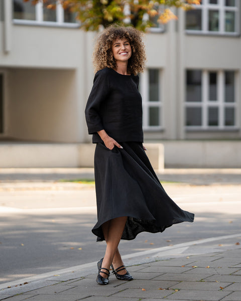 Linen Circle Skirt Evelyn