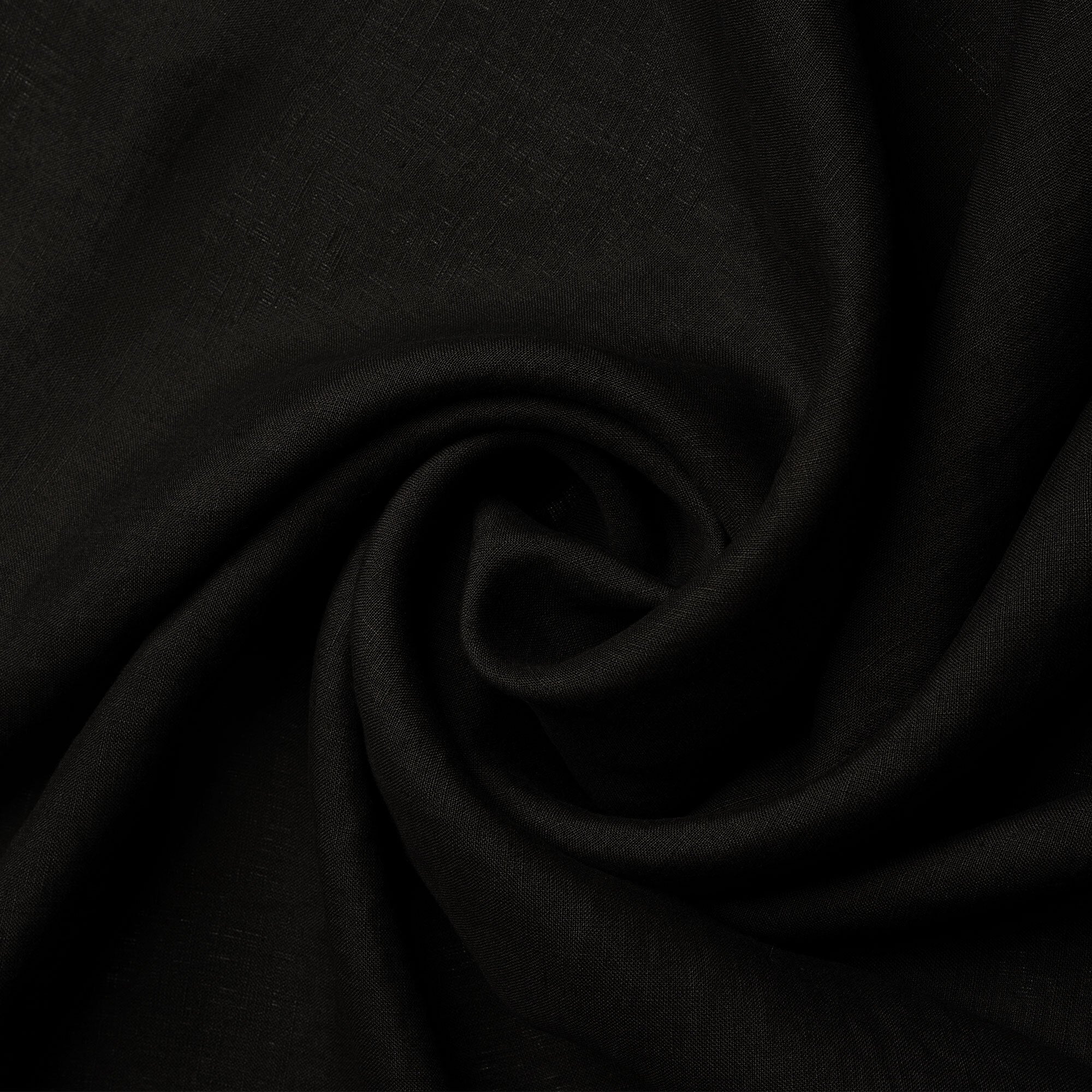 Linen T-Shirt Top & Pants 2-Piece Pure Black