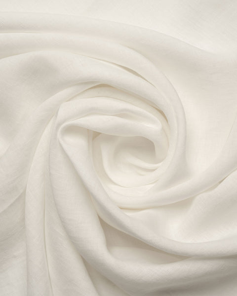 Linen Crop Top &amp; Skirt 2-Piece in pure white