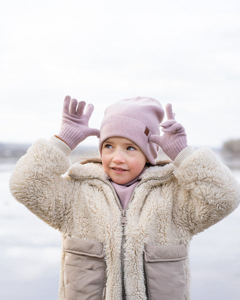 Kids Knitted Beanie &amp; Gloves 2-Piece Set