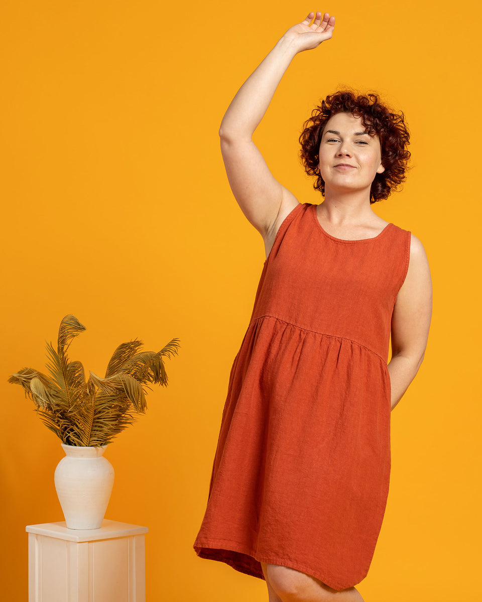 Smock Dress Eliza S / Cinnamon Red