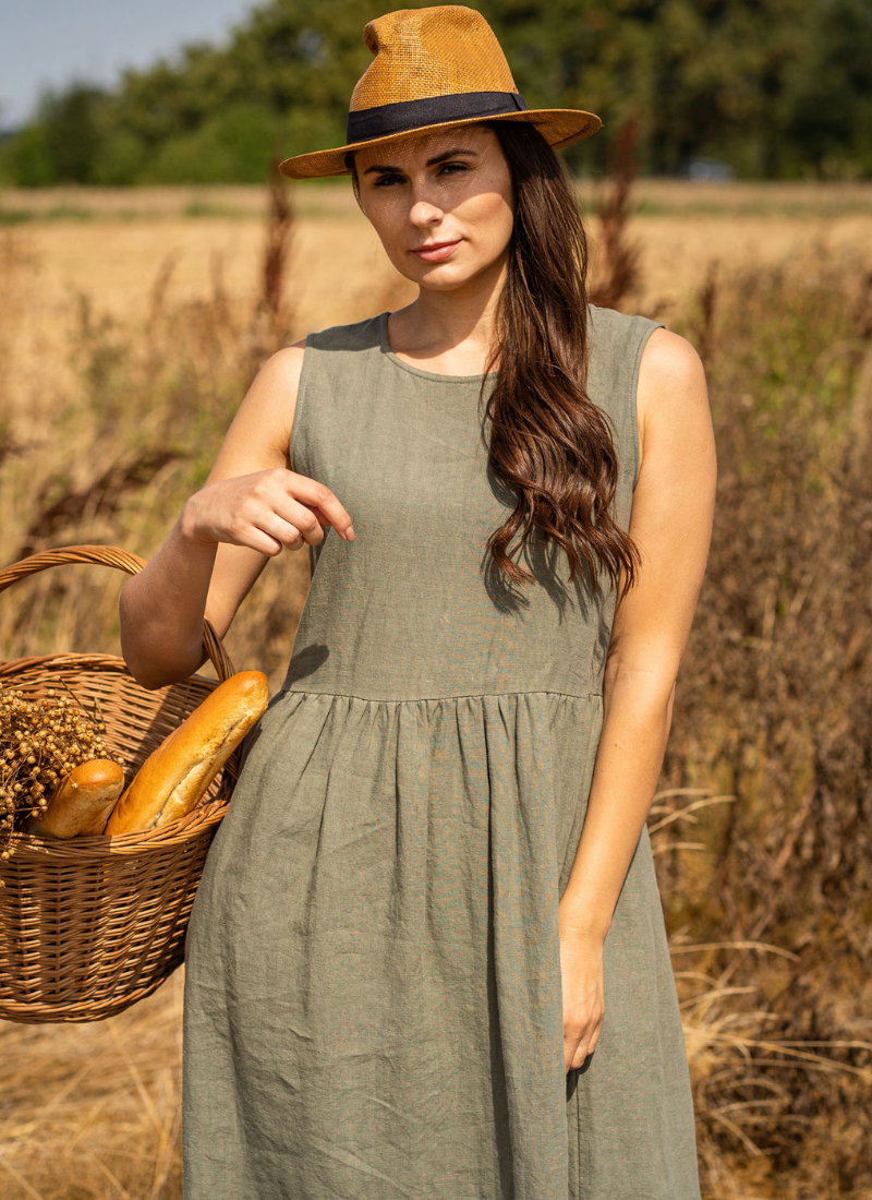 Natural Linen Dresses: Smock, Midi & Wrap Styles | MENIQUE Natural Linen Dresses: Smock, Midi & Wrap Styles | MENIQUE