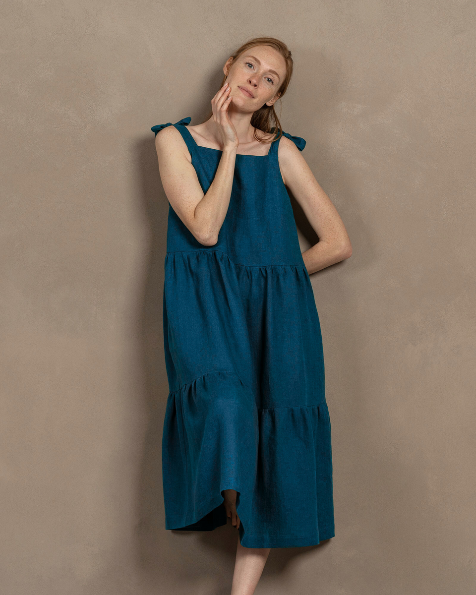 Linen Pinafore Dress Uma Linen Pinafore Dress Uma