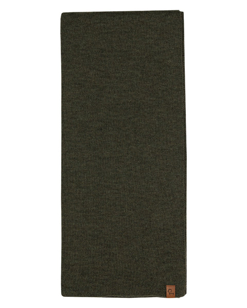 Women&#39;s Knit Scarf Merino Dark green