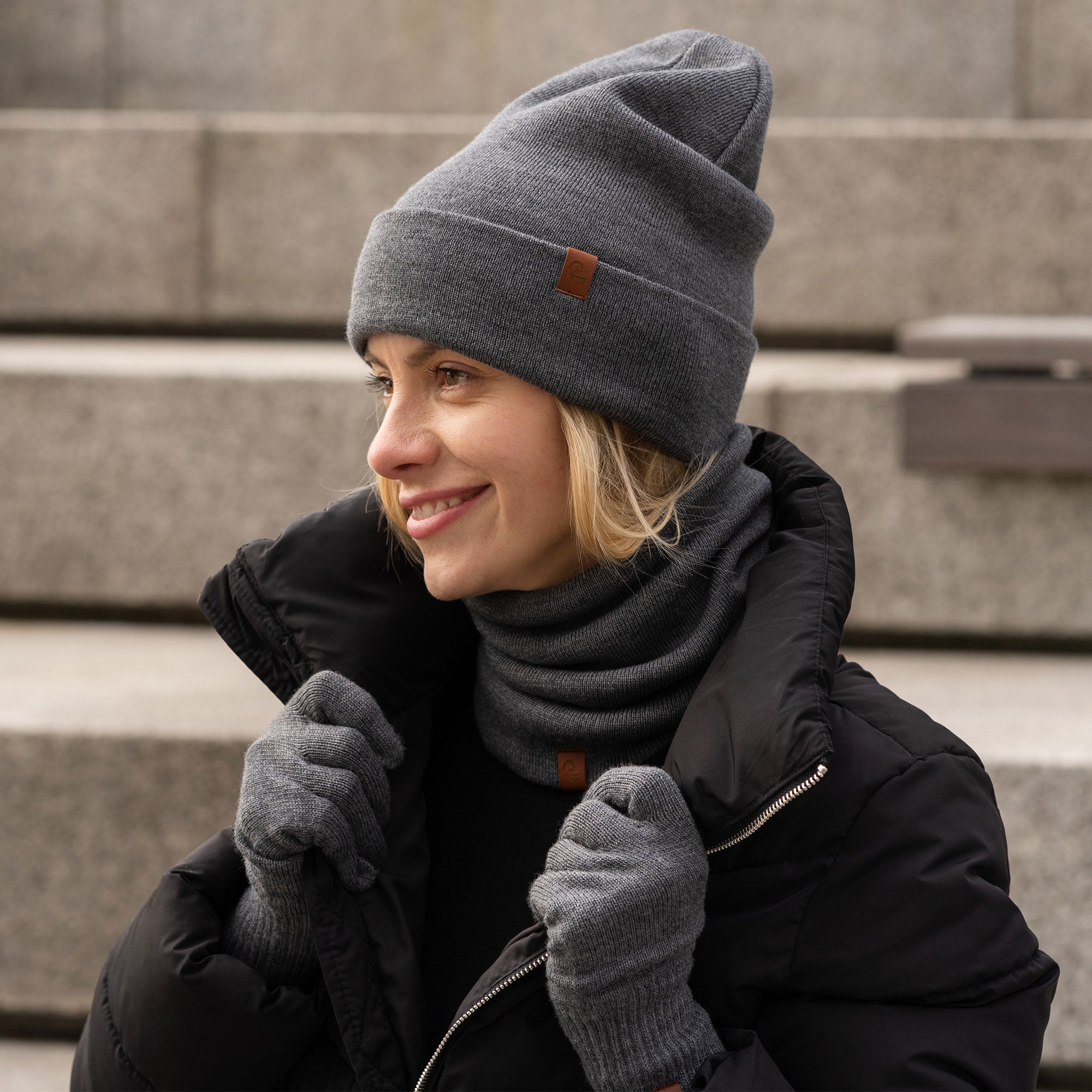 Merino Wool Knit Beanie Hat for Women ❤️ menique