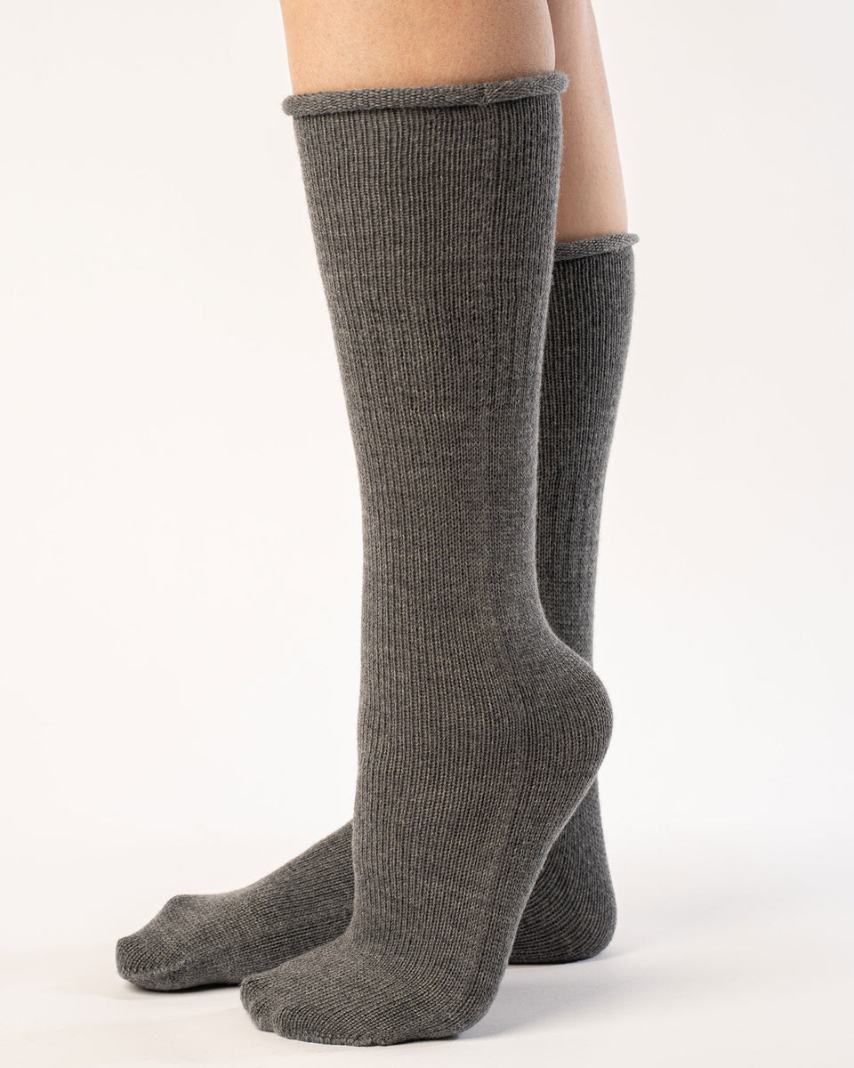 Women's Knit Socks Merino Dark Gray Women's Knit Socks Merino Dark Gray