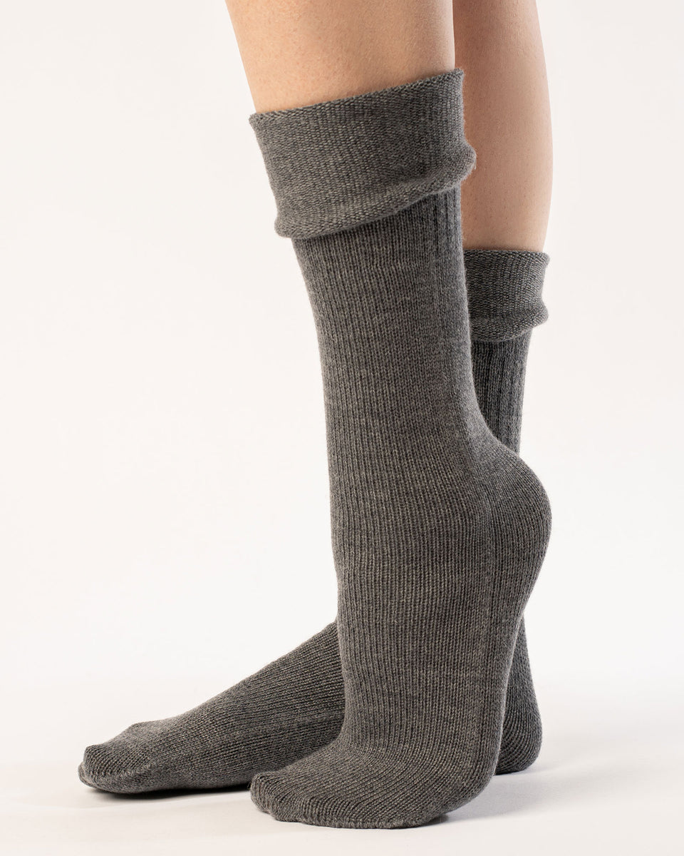 Women's Knit Socks Merino Black Women's Knit Socks Merino Black