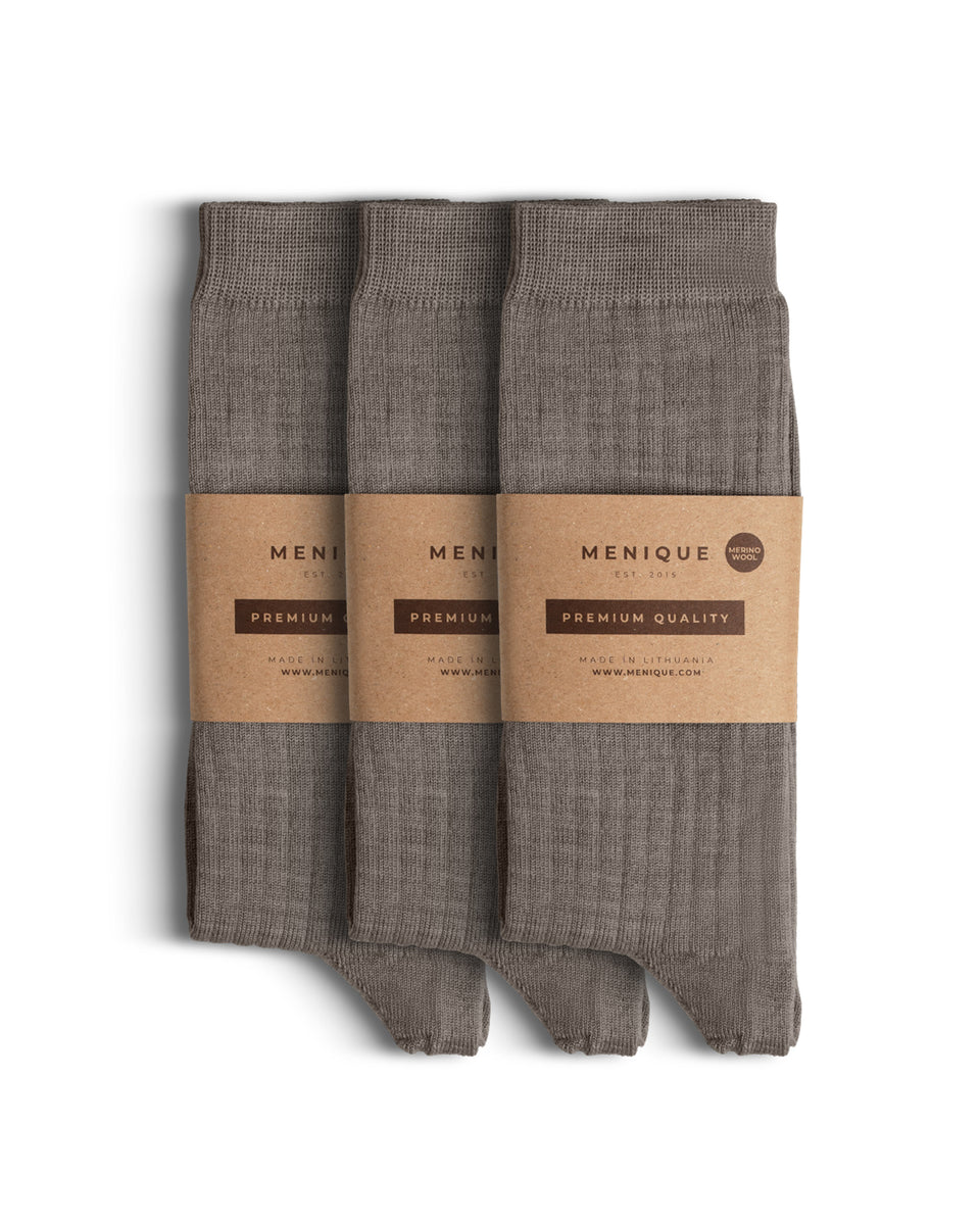 Beige Women's Socks - 3Pack Merino Socks For Summer - Travel Socks Pack - Beige | menique Beige Women's Socks - 3Pack Merino Socks For Summer - Travel Socks Pack - Beige | menique