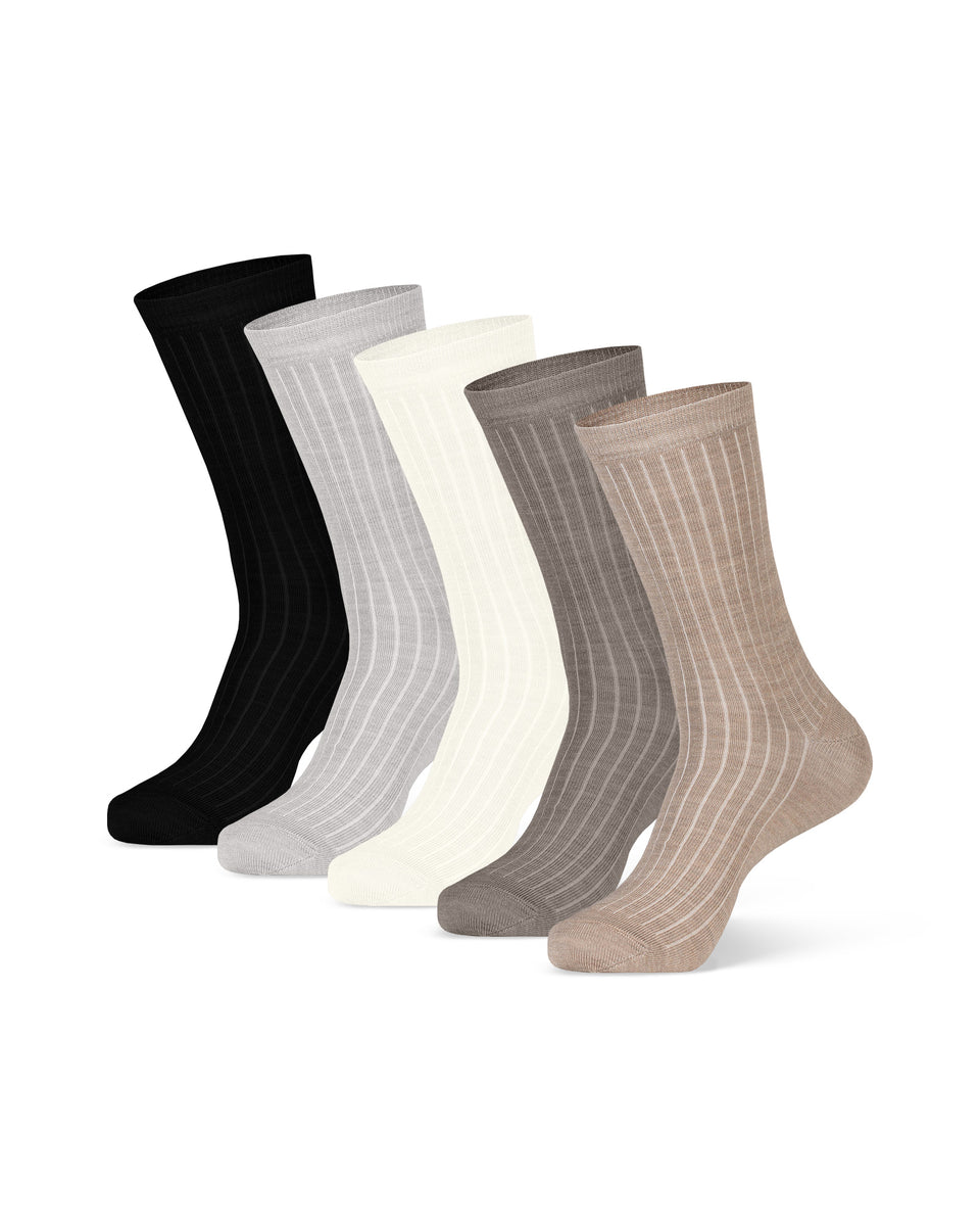womens brown dress socks Women's Summer Rib Socks - Moisture-Wicking Natural Merino Socks - Breathable Socks - One Size