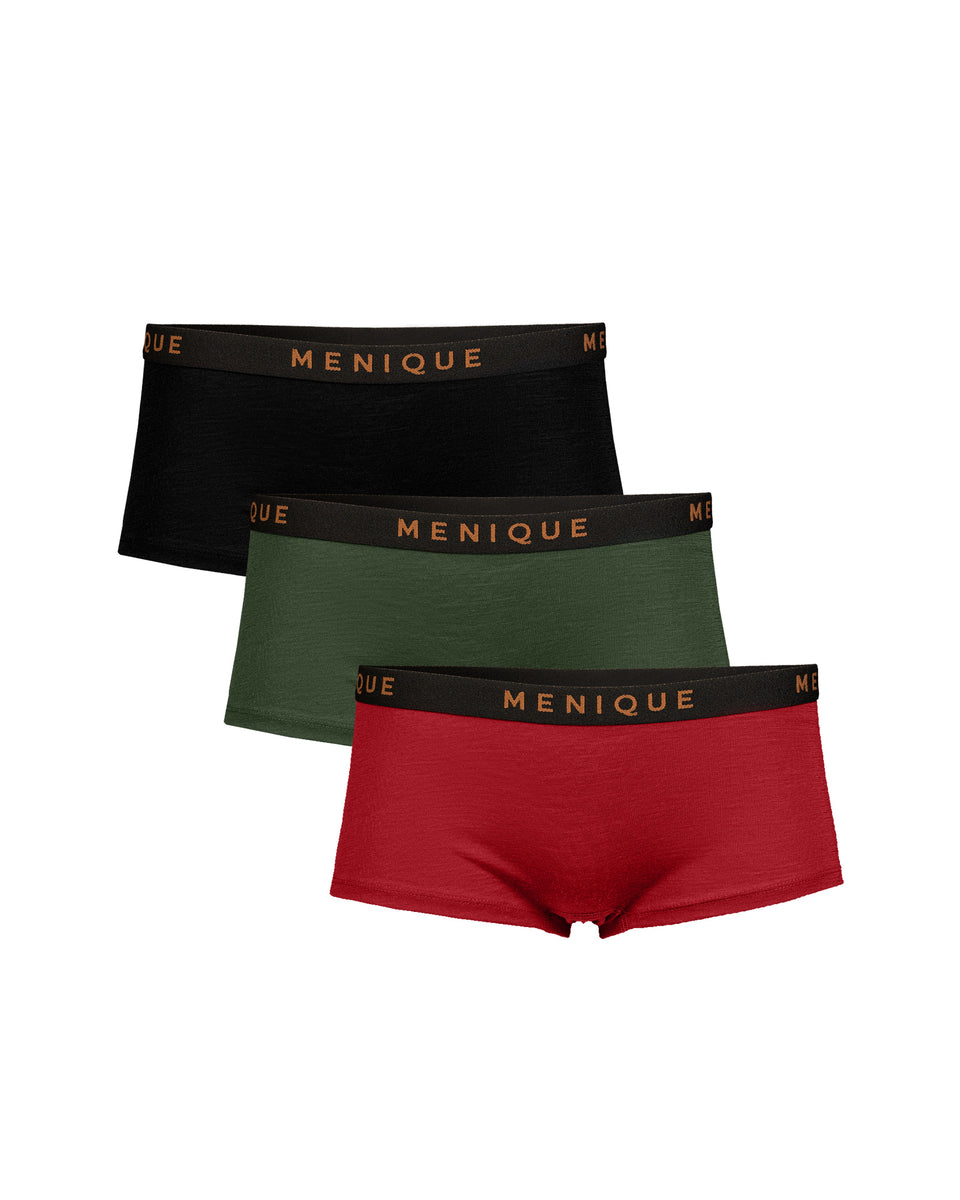 FeatherFeel | Set van 2 olijfgroene boxershorts van merinowol FeatherFeel | Set van 2 olijfgroene boxershorts van merinowol