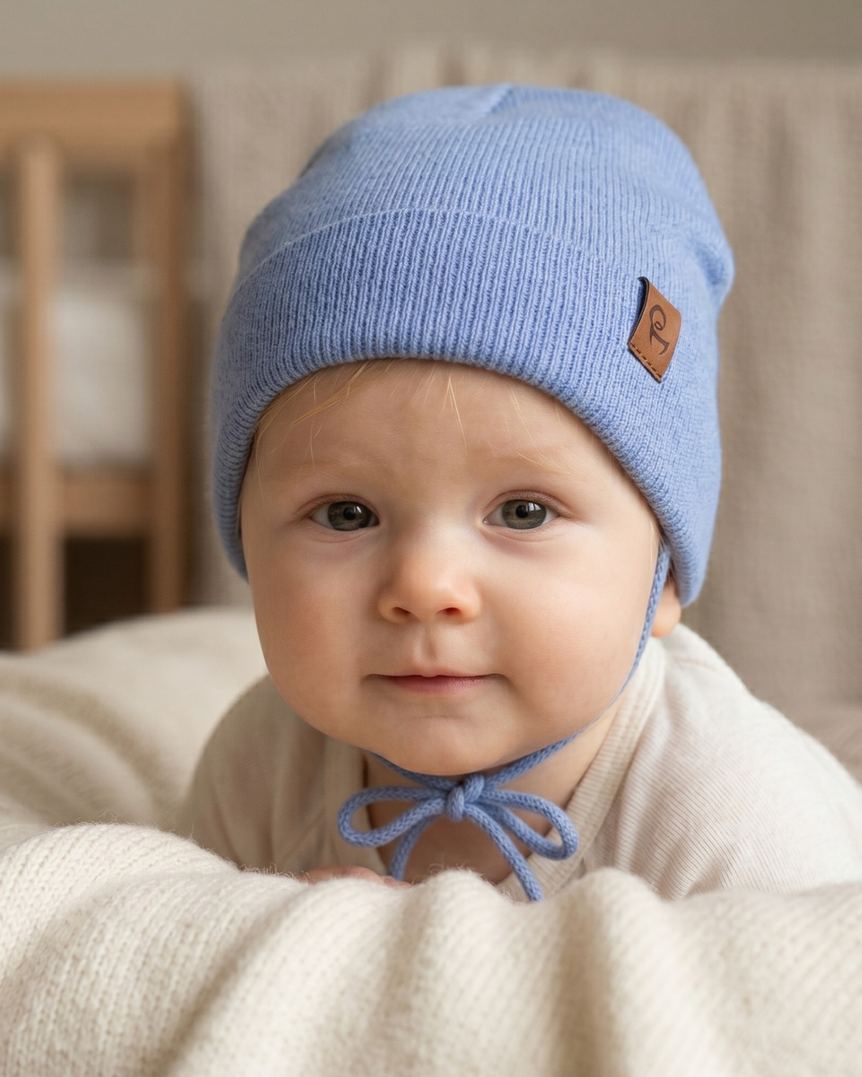 Kids' Newborn Beanie With Strings ❤️ menique - MENIQUE
