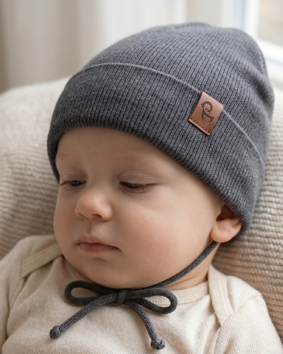 Kids' Newborn Beanie With Strings ❤️ menique - MENIQUE
